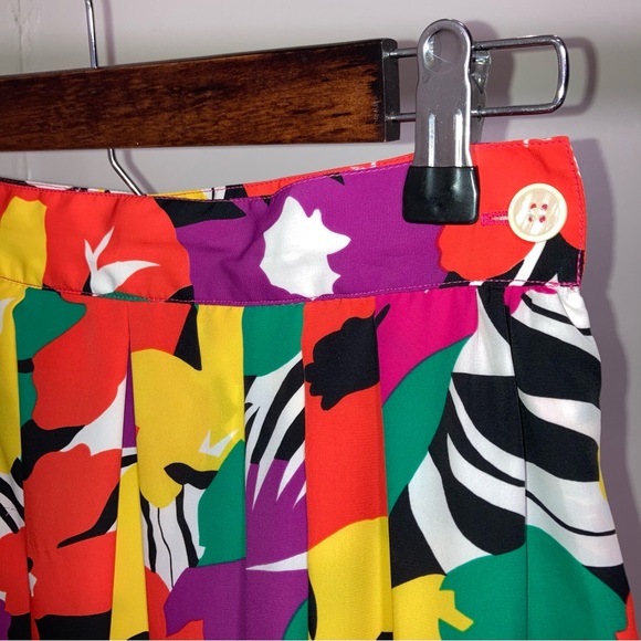 Lloyd Williams VINTAGE 80’s Pleated Floral Midi Skirt - Picture 12 of 16